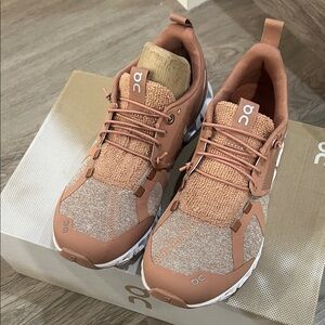 On Running Women's Sneakers in Tan and Cream